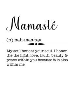Words-Namaste