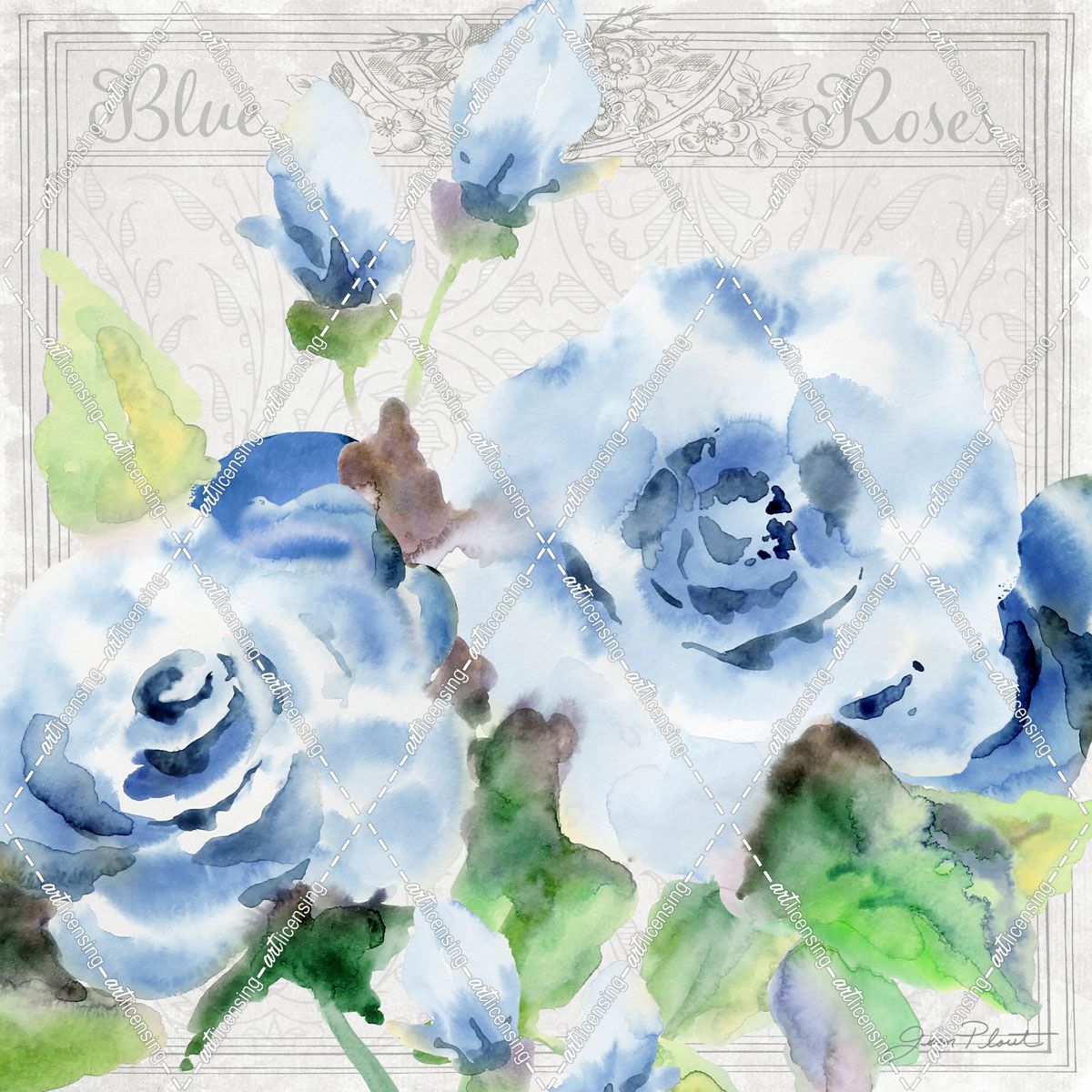 Watercolor Roses A