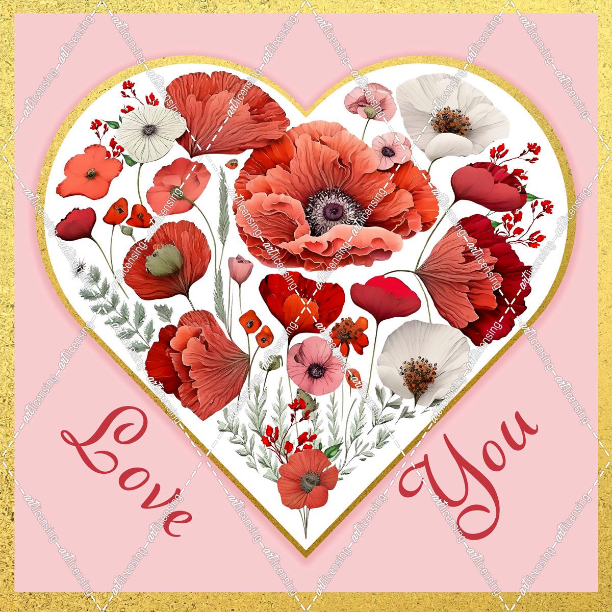 Valentine Poppy Heart C