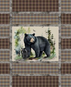 Plaid Bear Quilt Throw