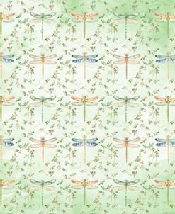 Dragonfly With Rose Hips Pattern
