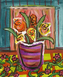 Flowers in Purple Pot