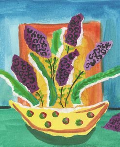 Purple Flowers Polka Dot Pot