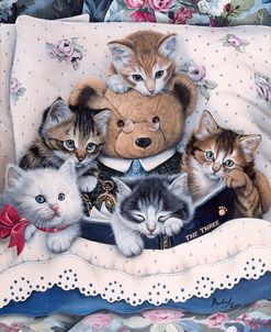 Kittens And Teddy Bear