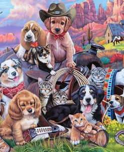 Cowboy Pups and Kittens