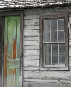 Architecture Rustic Green Door