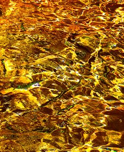 Golden Water Abstract