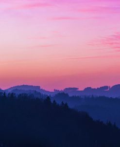 Pink Sky over Ridge of Blue Mountains