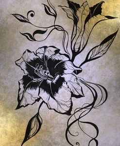 Ink Drawing Lily Elegance