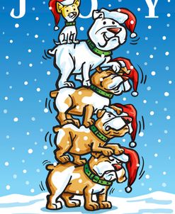 Flag Christmas Dog Acrobats 5