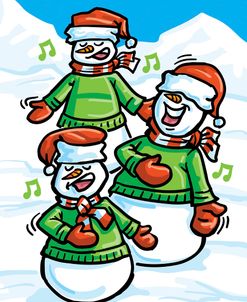 Flag Christmas Snowman Singers 7