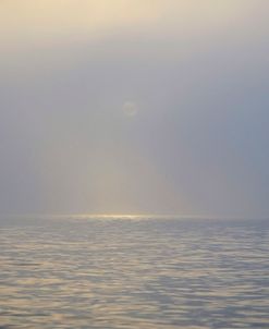 Foggy Ocean With Faint Sun