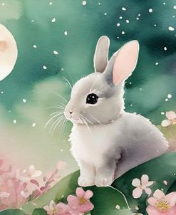 Spring Green Scene Bunny