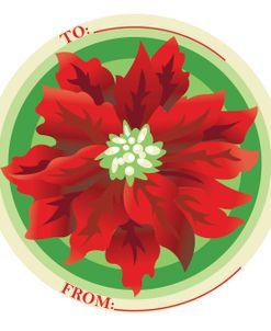 Poinsettia Sticker 3 – To and From