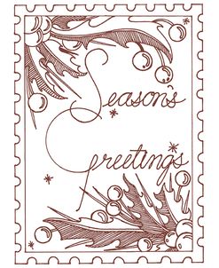 Season’s greetings line art