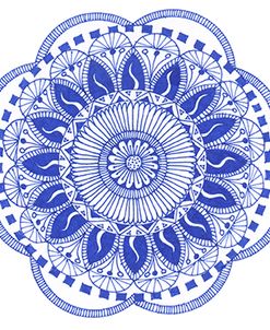 Blue Daisy Mandala