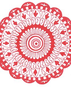 Red Checkerboard Mandala