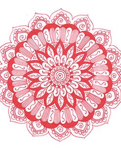 Red Flower Mandala