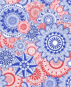 Red White and Blue Mandala Maze