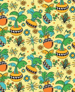 Palm Pots Yellow