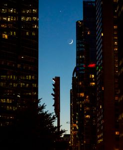 Moon on City