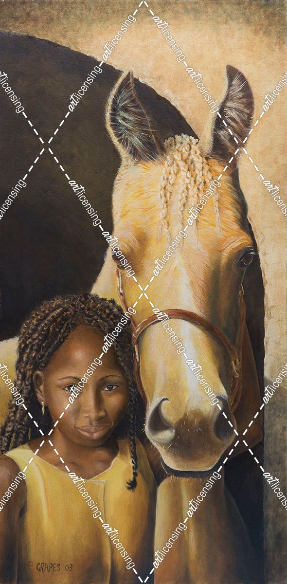 Girl with Her Golden Horse