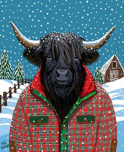 Anthropomorphic Highland Cow Black