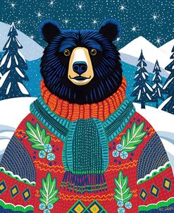 Christmas Sweater Black Bear