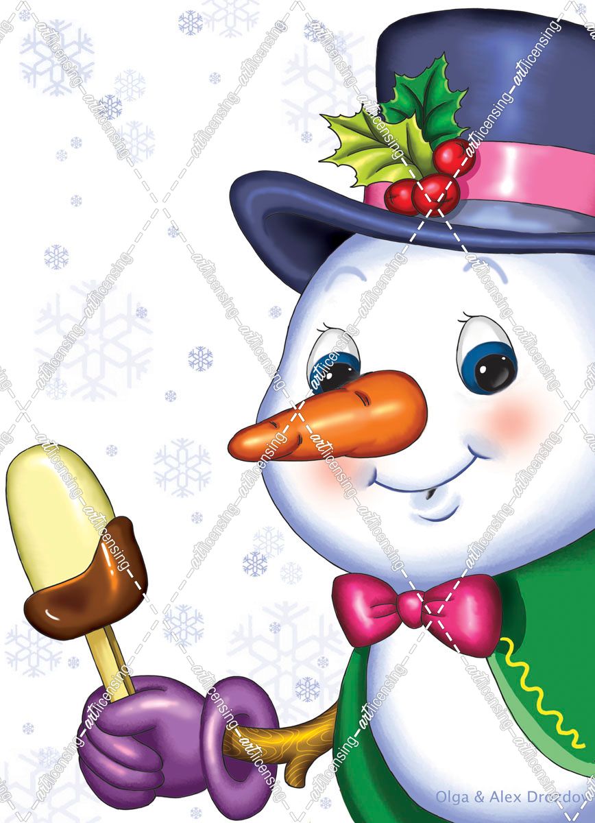 The snowman and ice-cream