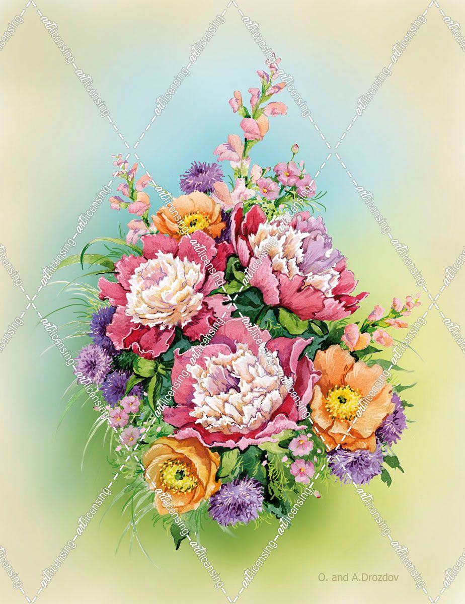 Bouquet with Peonies