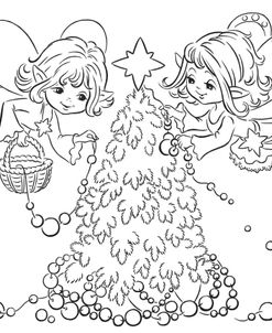 Christmas Tree & Two Fairies