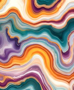 Purple Teal Gold Serenity Agate