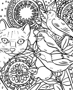 Mandala Cats: LINE ART