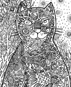 Red Cat Line Art