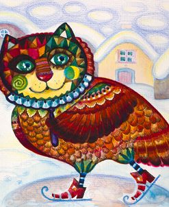 Winter Owl Cat