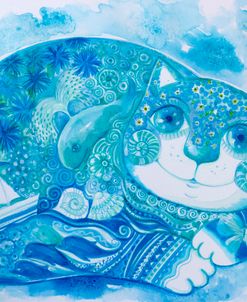 Rainbow Blue Cat