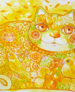 Rainbow-Yellow Cat