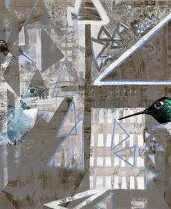Hummingbirds Deconstruction Reconstruction In Green