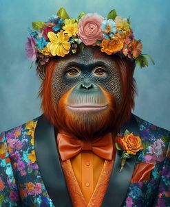 Orangutan In A Floral Jacket