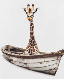 Giraffe In A Boat