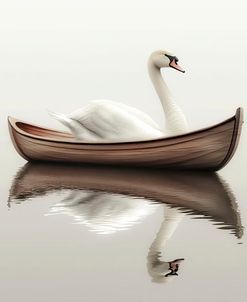 Swan In A Boat
