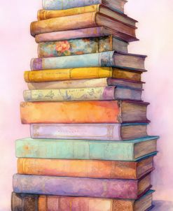 Stack Of Pastel Books