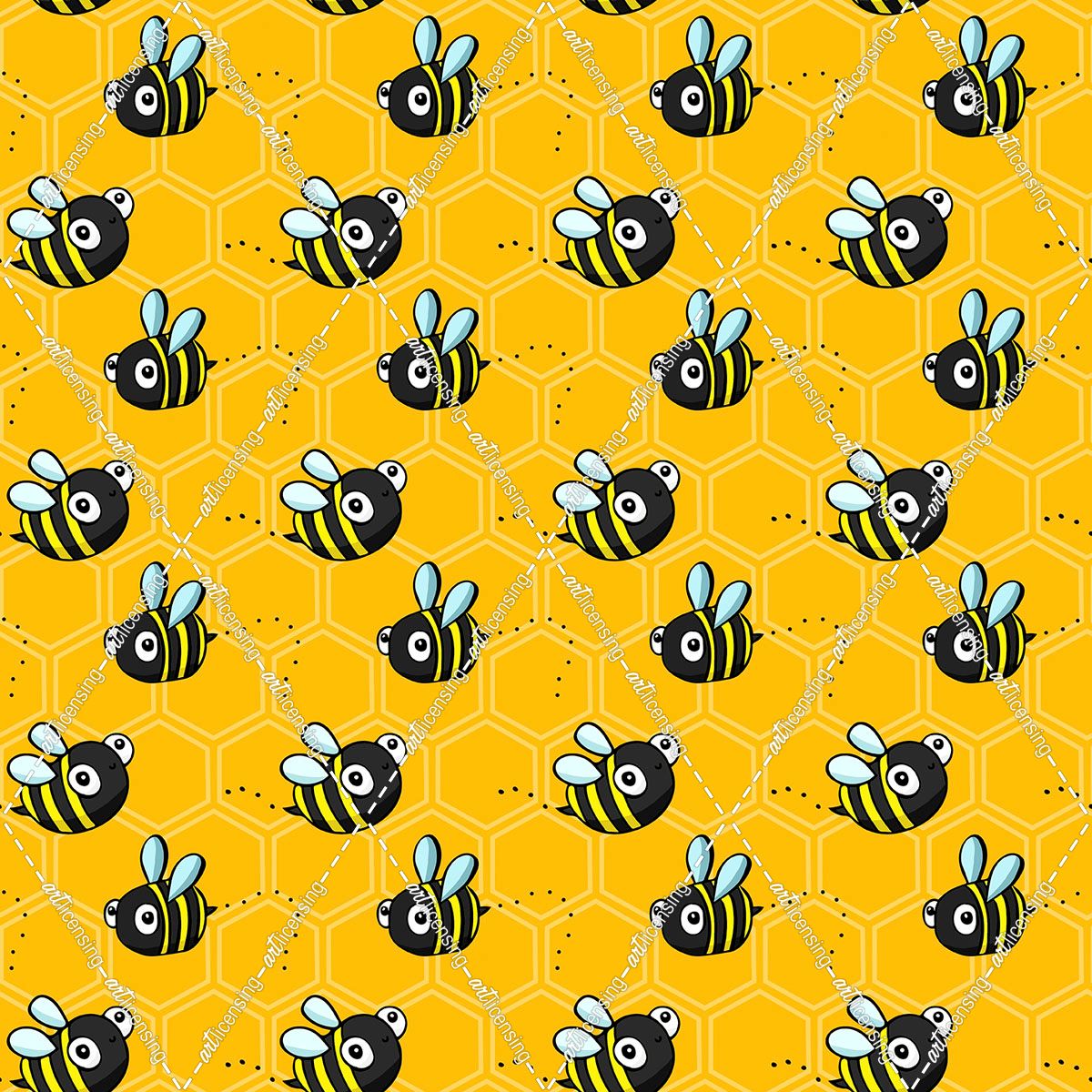 Bumble Bee Honeycomb Pattern