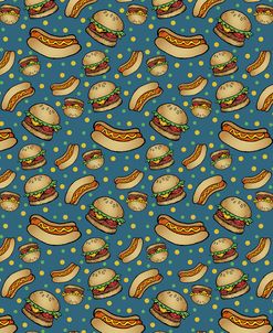 Burgers & Hotdogs Party Pattern