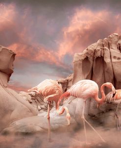 Dusk And Dawn Flamingos