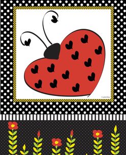 Ladybug Valentine Flag