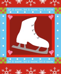 Let It Snow Ice Skate Flag