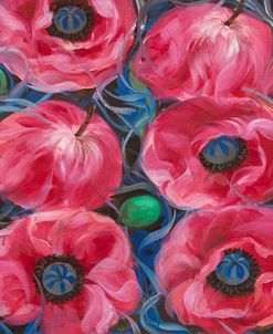 Six Pink Poppies