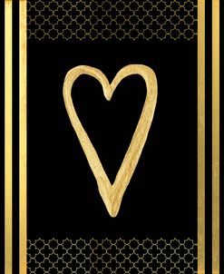 Black & Gold – Feathered Fashion Heart