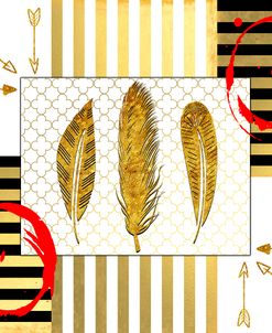 Gold Love Feathers